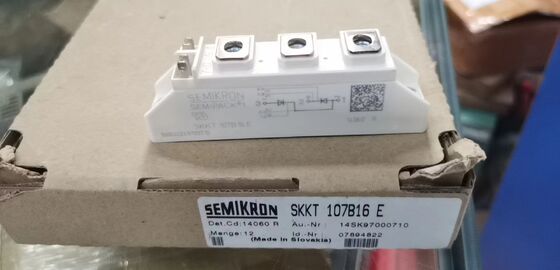 SKKT107B16E 1600V 107A Dual Thyristor Modul Niedrig VF 1.35V 2.4kA Überspannung AlN Keramischer Grunddruckkontakte SEMIPACK1 Isolierte UL-Zertifizierung für Soft Starter und Antriebe
