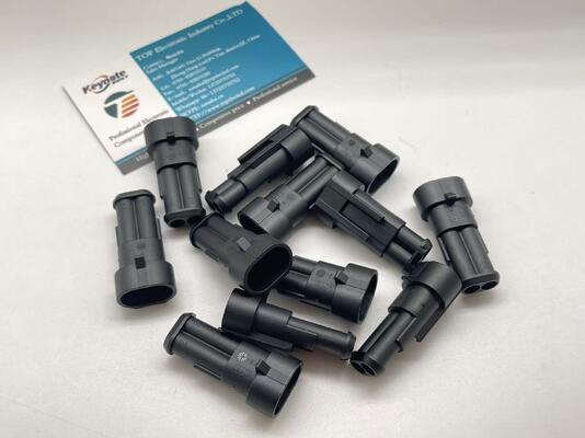 282104-1 2-Position 5,0mm Raster Buchse Vertikal Durchsteckmontage mit Gehäuse, Riegel und Verpolungsschutz UL 94V-0 für Netzteile und Industriesteuerungen