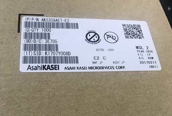 AK5358AET 24-Bit 96kHz ADC 102dB SNR Niedrige Leistung, I2S Ausgang -40°C bis +85°C Kompakte 16-TSSOP