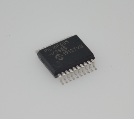 PIC16F685-I/SS 8-Bit Flash MCU 20MHz Geschwindigkeit 3,5 KB Speicher 256B EEPROM 12x10-Bit ADC 25 I/O Pins Weite 2,0-5,5V Reichweite Industrie -40°C bis +85°C SSOP-20 Paket für eingebettete Steuerung