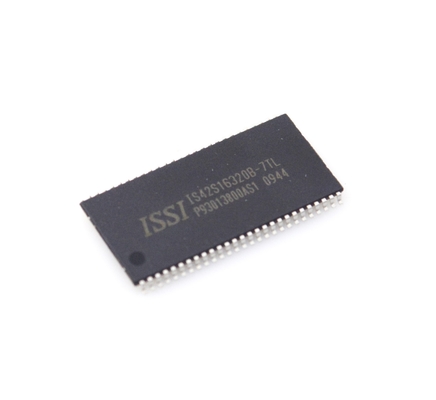 IS42S16320B-7TL SDRAM 64Mb Dichte 166MHz Geschwindigkeit 3,3V Betrieb 16Mx16 Organisation LVTTL-Schnittstelle Industrielle Temperatur (-40°C~85°C) Kompaktes TSOP-II Gehäuse Hohe Zuverlässigkeit