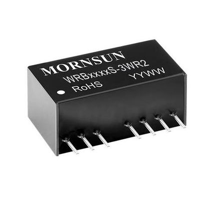 WRB4824S-3WR2 Fortgeschrittene 48V 2,4kW DIN Schienenstromversorgung Ultrabreite 85-264VAC Eingang 300% Spitzenleistung, aktive PFC Niedrigleckstrom -40°C bis +85°C Betrieb IP67 Schutz C1/C2 Immunität and 5G Ready