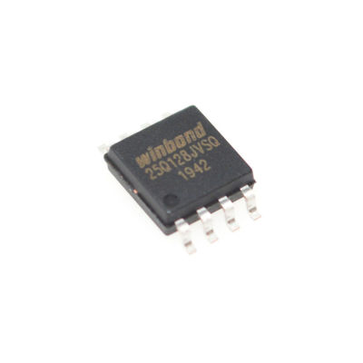W25Q128JVSIQ 128Mb SPI NOR Flash 133MHz 4KB Sektor Löschen Dual/Quad I/O 3V Leistung 100K Zyklen 20-Jahres Aufbewahrung 8-SOIC Sicherheitsregister