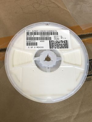 C0603C104K8RACTU 100nF 10V X7R 0603 MLCC mit 10% Toleranz, hohe Kapazität, stabile Leistung von -55°C bis +125°C und RoHS-Konformität