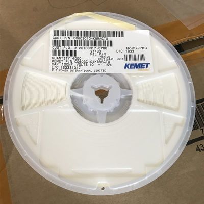 C0603C104K8RACTU 100nF 10V X7R 0603 MLCC mit 10% Toleranz, hohe Kapazität, stabile Leistung von -55°C bis +125°C und RoHS-Konformität