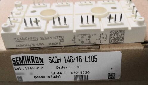 SKDH116/16-L105 1600V 116A IGBT Modul 3-Phasen-Brücke Boost Chopper Integrierte NTC Hochspannungsstrom 950A SEMIPONT6 Paket Press-In Pin UL zertifiziert für UPS und Antriebe