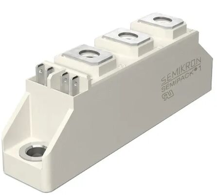 SKKT107B16E 1600V 107A Dual Thyristor Modul Niedrig VF 1.35V 2.4kA Überspannung AlN Keramischer Grunddruckkontakte SEMIPACK1 Isolierte UL-Zertifizierung für Soft Starter und Antriebe