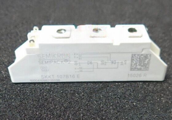 SKKT107B16E 1600V 107A Dual Thyristor Modul Niedrig VF 1.35V 2.4kA Überspannung AlN Keramischer Grunddruckkontakte SEMIPACK1 Isolierte UL-Zertifizierung für Soft Starter und Antriebe