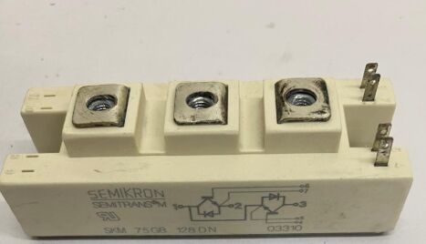 SKM75GB128DN 1200V, 75A Dual IGBT Modul Niedrig-VCE (sat) 1,9V Schnellschaltanlage Integrierte Diode 10μs SC Kapazität SEMITOP2 Paket Press-Fit Pins UL-zertifiziert für Antriebe und Inverter