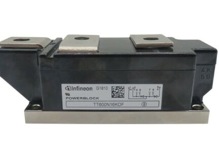 TT600N16KOF 1600V 600A Dual Thyristor Modul Niedrig VF 1.32V Hochspannung 21kA Druckkontakttechnologie Isolierte Basisplatte Gräben Tor UL Zertifiziert für weiche Starter und Berichterstatter