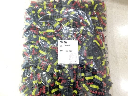 282087-1 4 Position 2,5 mm Abstand Draht-zu-Board-Empfänger Krempf Gehäuse Reibung Sperrplatte Montage polarisiert UL 94V-0 4.5A Einstufung für Stromverteilung und Industrie