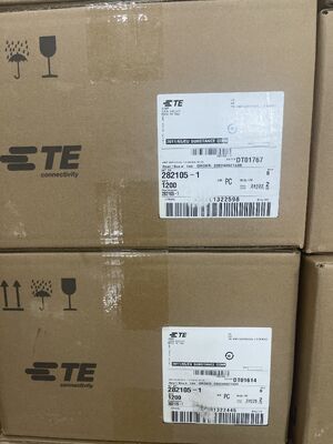 282105-1 3-Position 5,0mm Raster Buchsenleiste Vertikal Durchsteckmontage mit Gehäuse, Riegel und Verpolungsschutz, 9A Nennstrom für Netzteile und Industriesteuerungen