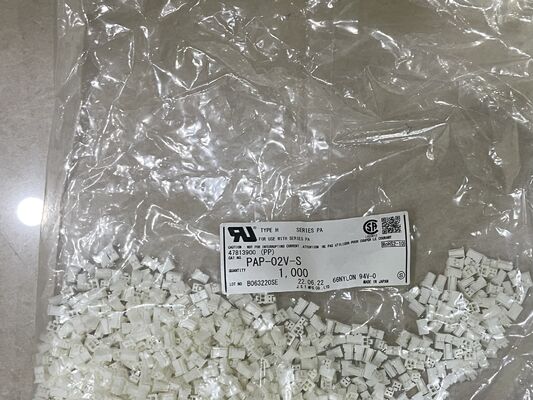 PAP-02V-S 2-Pin-Anschlussgehäuse Sicheres Schließverriegelung Kompakt Größe 250V Nenn-Flammhemmende Nylon 66 einfache Krempmontage zuverlässig für Draht-zu-Draht